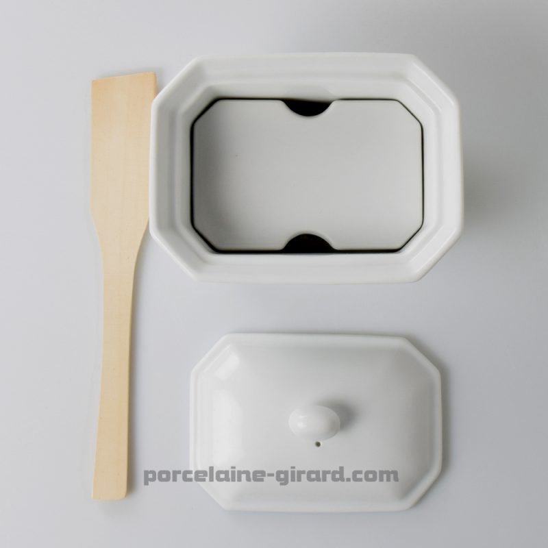 Terrine Foie Gras + couvercle 420G Porcelaine Blanc